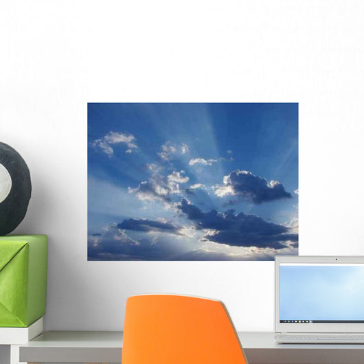 Clouds and Sunrays 12 Wall Decal