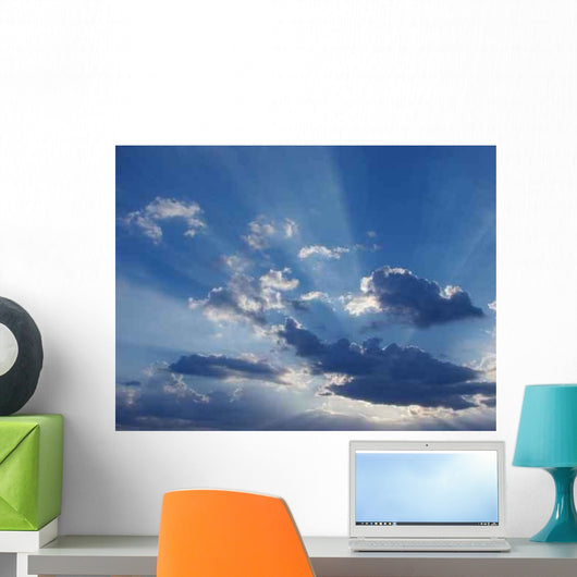 Clouds and Sunrays 12 Wall Decal