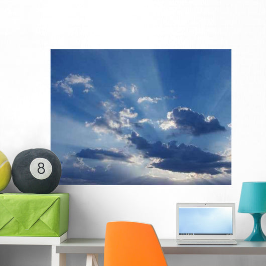 Clouds and Sunrays 12 Wall Decal