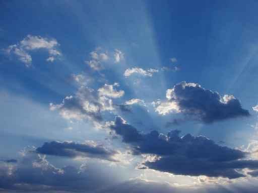 Clouds and Sunrays 12 Wall Decal