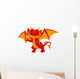 Red Cartoon Baby Dragon Wall Decal