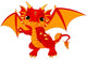 Red Cartoon Baby Dragon Wall Decal