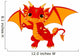 Red Cartoon Baby Dragon Wall Decal
