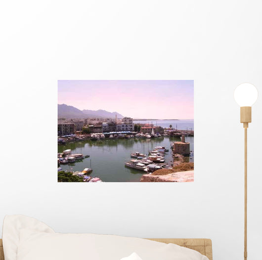 Sunset over Kyrenia Harbour Wall Decal