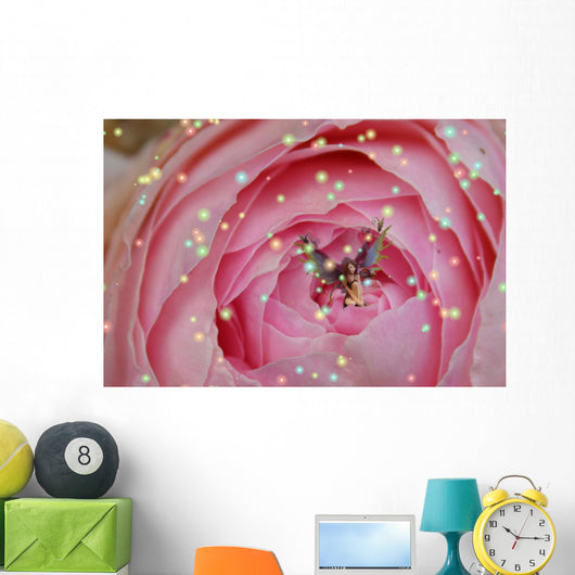 Pink Rose Fairy Wall Decal