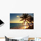 Sunny Tropical Palm Trees Wall Decal