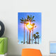 Sun behind Palms Wall Decal
