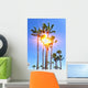 Sun behind Palms Wall Decal
