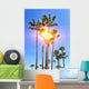 Sun behind Palms Wall Decal