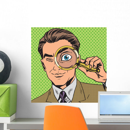 Man Is Detective Looking Wall Decal
