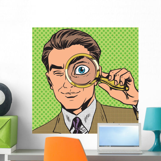Man Is Detective Looking Wall Decal