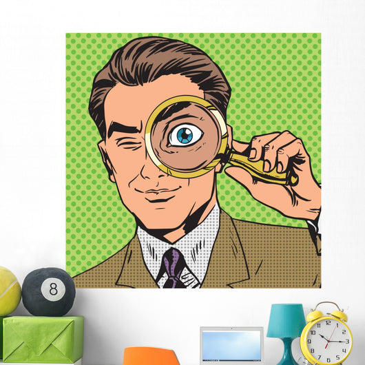 Man Is Detective Looking Wall Decal