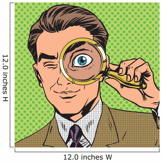Man Is Detective Looking Wall Decal