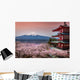 Beautiful MT Fuji during Sakura Wall Decal