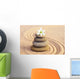 Stone Balance and Flower Wall Decal