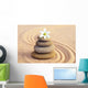 Stone Balance and Flower Wall Decal