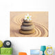 Stone Balance and Flower Wall Decal