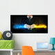Man Holding Colorful Glowing Wall Decal