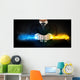 Man Holding Colorful Glowing Wall Decal