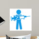 Icono Aislado Vacuna Azul Wall Decal