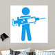 Icono Aislado Vacuna Azul Wall Decal