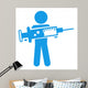 Icono Aislado Vacuna Azul Wall Decal