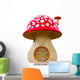 Redcap Mushroom House Wall Decal