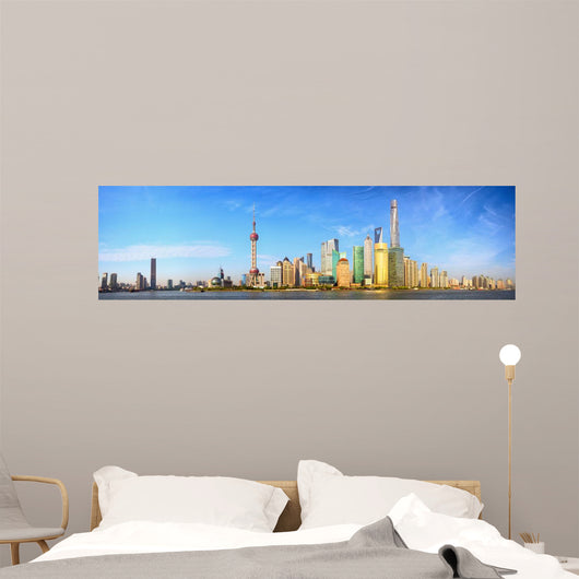 Shanghai Skyline Panorama China Wall Decal