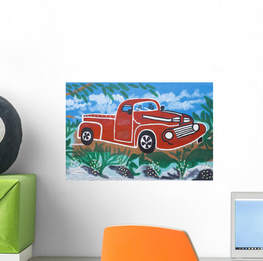 Old Car Graffiti Wall Decal