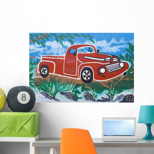 Old Car Graffiti Wall Decal