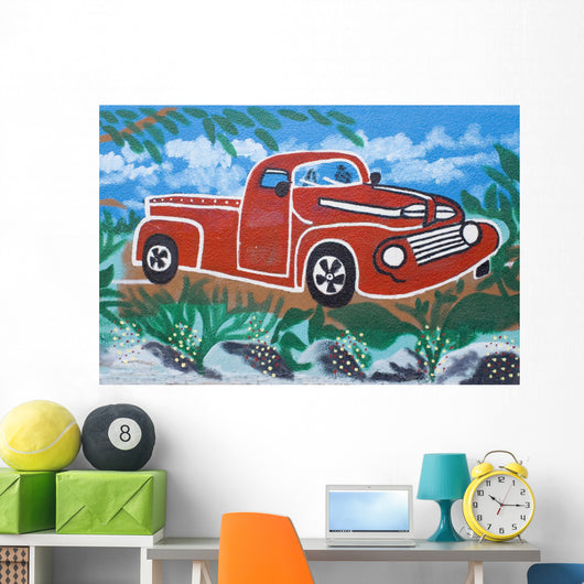 Old Car Graffiti Wall Decal
