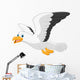 Cartoon Smiling Seagull White Wall Decal