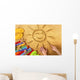 Summer Beach Smiling Sun Wall Decal