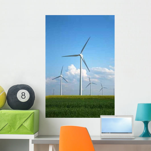 Wildmills on Meadow Wall Mural