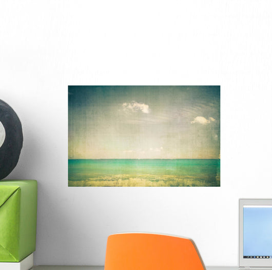 Ocean with Vintage Texture Wall Decal