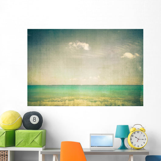 Ocean with Vintage Texture Wall Decal