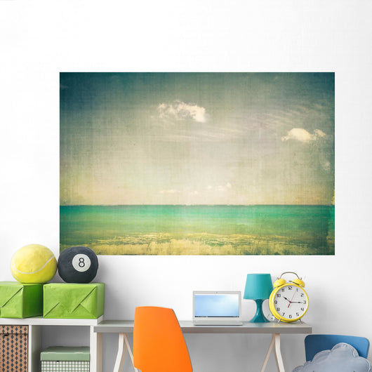 Ocean with Vintage Texture Wall Decal