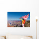 Woman Holding Us Flag Wall Decal