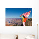 Woman Holding Us Flag Wall Decal