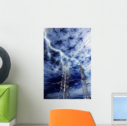 Lightning Strike to Power Wall Decal