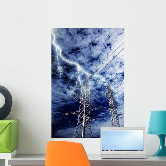 Lightning Strike to Power Wall Decal
