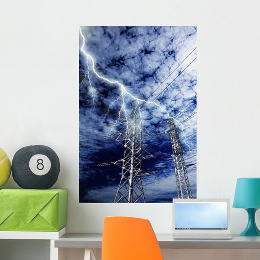 Lightning Strike to Power Wall Decal