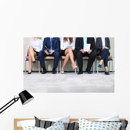 Stressful People Waiting for Wall Decal