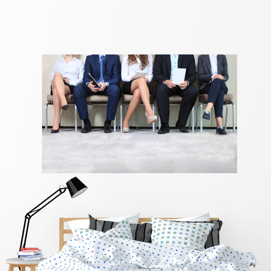 Stressful People Waiting for Wall Decal