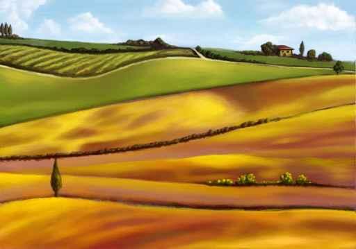 Tuscany Hills Wall Decal