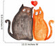Cats Love Watercolor Illustration Wall Decal
