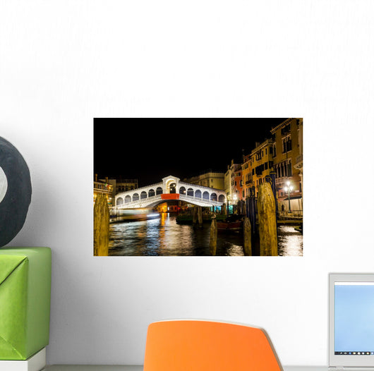 Ponte Rialto Night Venice Wall Decal