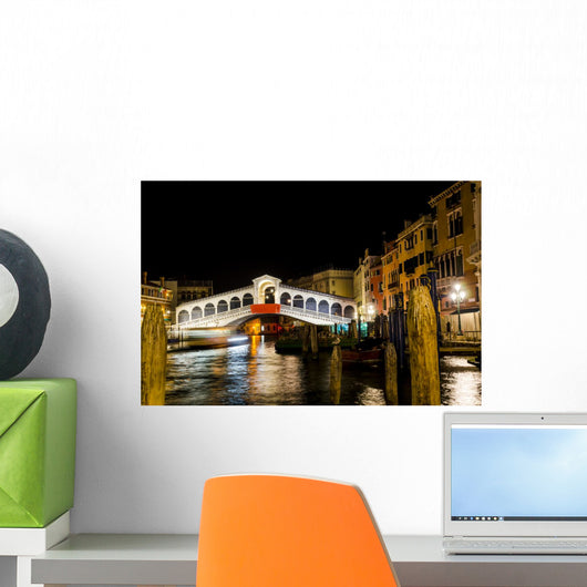Ponte Rialto Night Venice Wall Decal