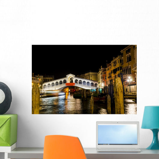 Ponte Rialto Night Venice Wall Decal
