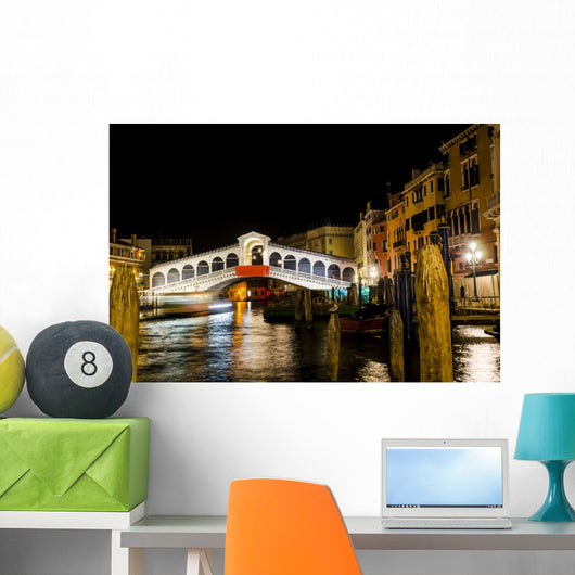 Ponte Rialto Night Venice Wall Decal